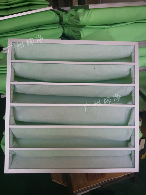 過濾棉袋式初效過濾器采用G4等級過濾棉制作,過濾精度為5um。